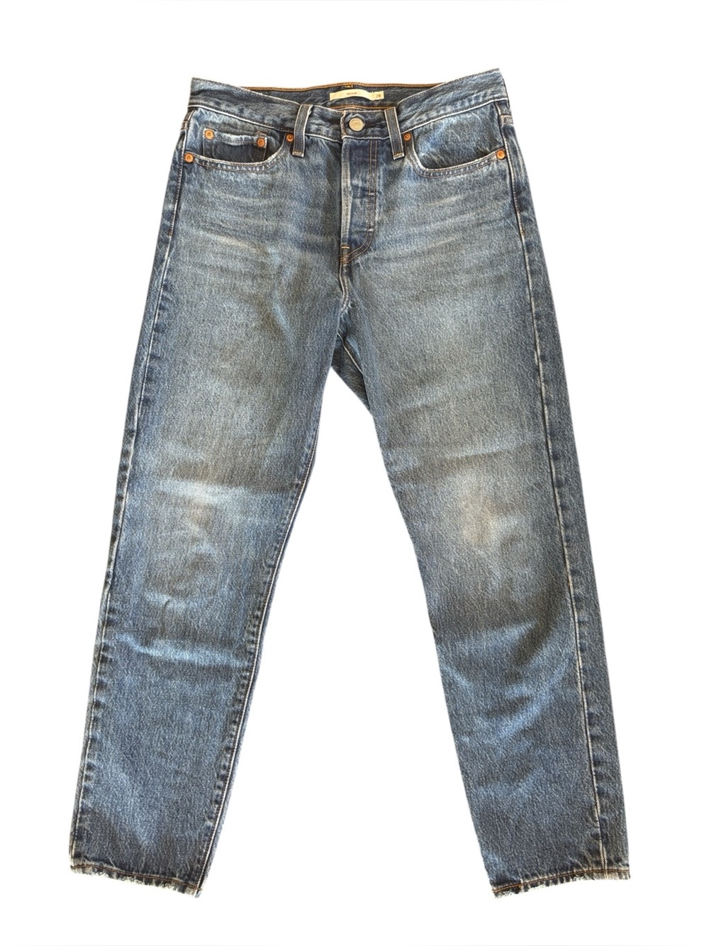 Levi’s Wedgie Ankle High Waist Buttonfly‎ BIG E Blue Jeans Size 28
